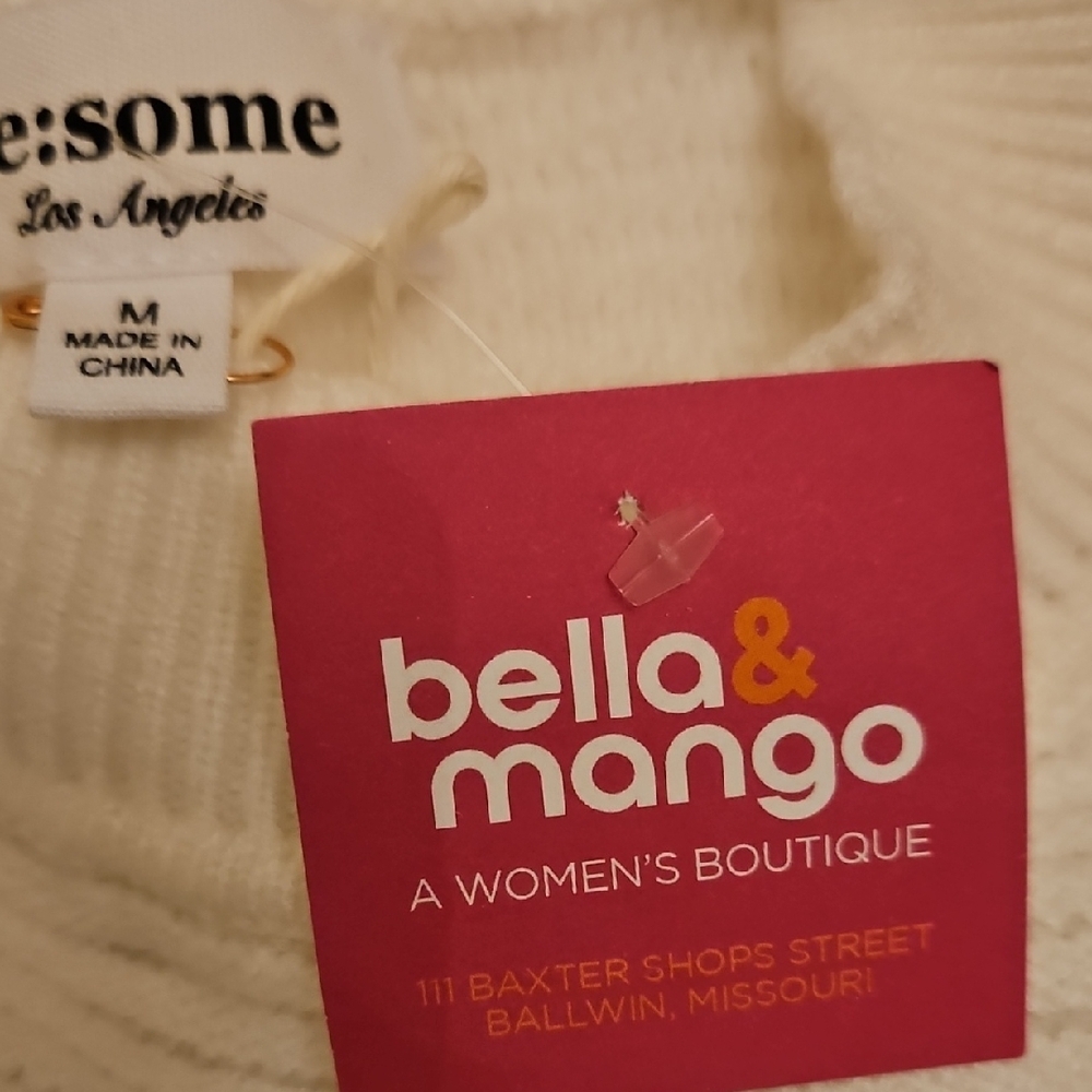 Eesome Cream Sweater with Colorful Embroidered Floral Accents - Picture 8 of 10